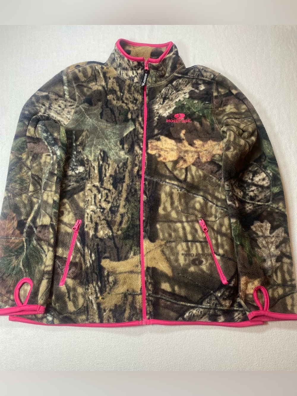 Mossy Oak Camo Fleece Outdoor Jacket size Medium